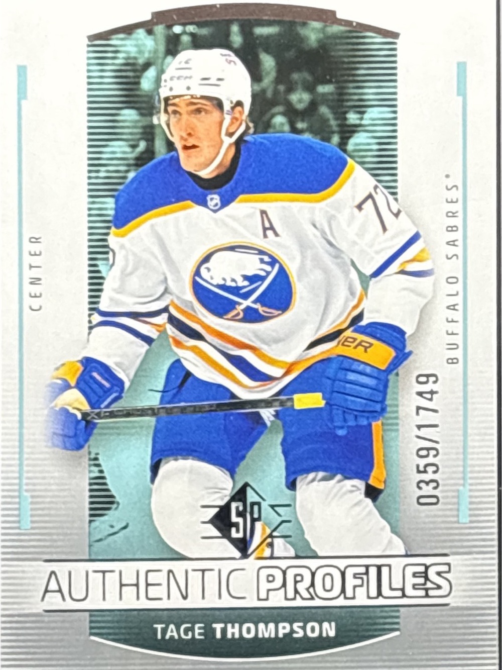 Upper Deck Tage Thompson Buffalo Sabres Trading Card - LE 359/1749